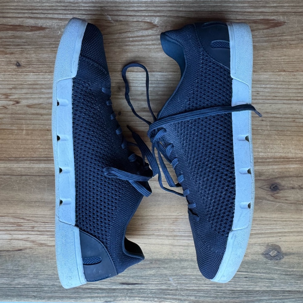 Swims Mens Breeze Tennis Washable Knit Sneaker US 8 | EU 41 Navy/White